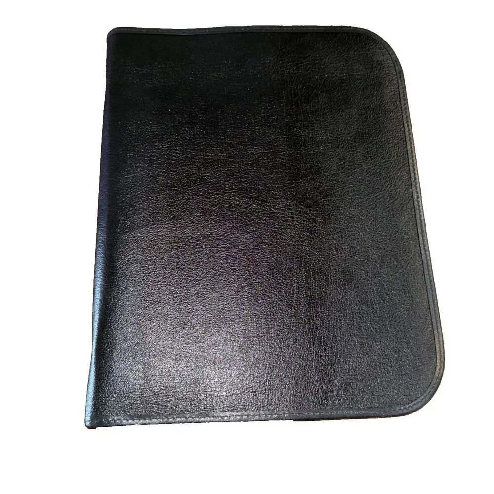 Vintage VPD Bonded Bokara Leather Zip Portfolio Presentation Binder Case US Made